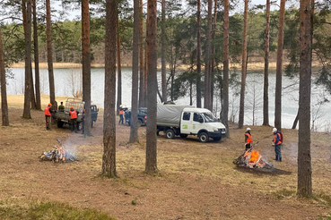 Отработка межведомственного взаимодействия при тушении лесного пожара